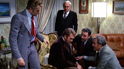 Duilio Del Prete, Gastone Moschin, Adolfo Celi, Philippe Noiret e Ugo Tognazzi nel film AMICI MIEI - 1975