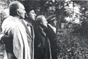 Michel Piccoli, Philippe Noiret, Ugo Tognazzi e Marcello Mastroianni nel film LA GRANDE ABBUFFATA - 1973