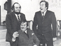 Marco Ferreri, Alberto Lionello e Ugo Tognazzi nel film PORCILE - 1969